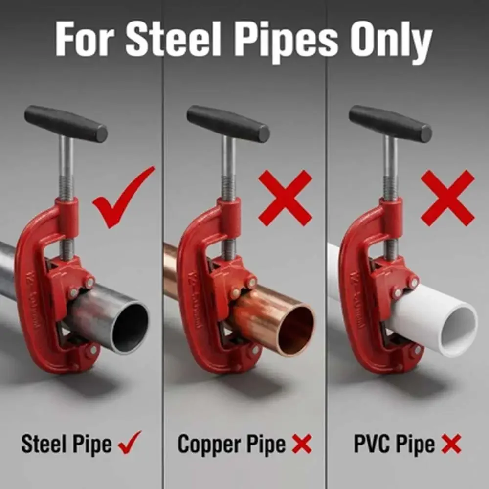 Heavy Duty Pipe Cutter Steel Pipe Cutter 1/8 to 2 Inch Iron Steel Tubing Tool